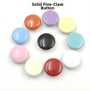 Nerūdijančio plieno penkių dantų spaustukas komplektas vaikų drabužiams, paslėptas metalinis užsegimas