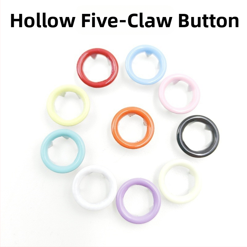 Комплект от неръждаема стомана: петзъбна щракваща закопчалка за детски дрехи, скрит метален заключващ механизъм