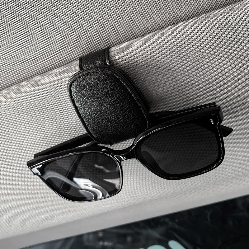 Automobiļu brillīšu klips – daudzfunkcionāls saules viziera turētājs, materiāls: PVC āda, zīmols: Kallitz, pielāgošana pieejama