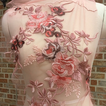 Дантелени цветни апликации – полиестерна прежда, Carmena – за сватбени рокли, детски дрехи, DIY проекти