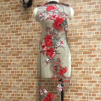 Дантелени цветни апликации – полиестерна прежда, Carmena – за сватбени рокли, детски дрехи, DIY проекти