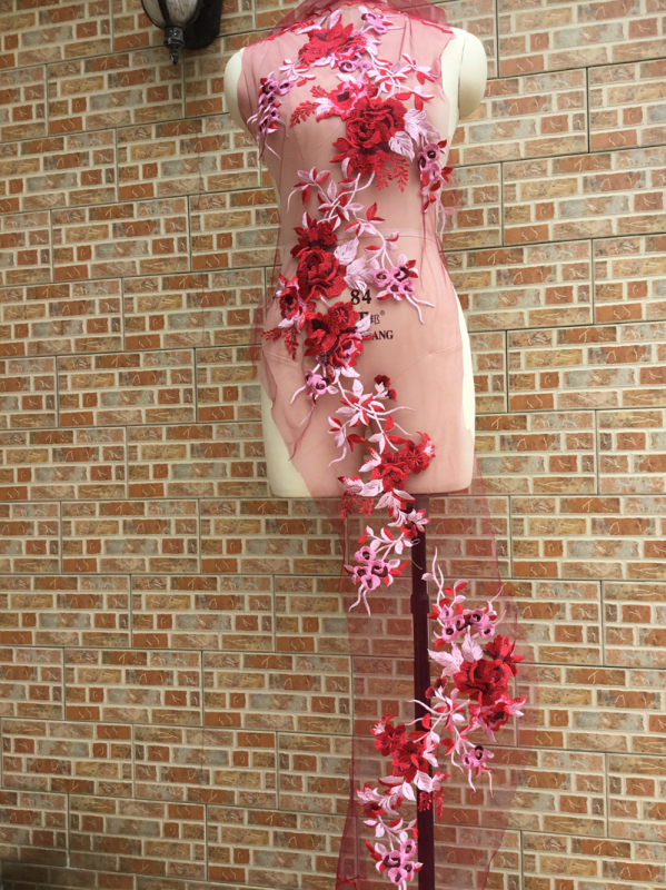 Дантелени цветни апликации – полиестерна прежда, Carmena – за сватбени рокли, детски дрехи, DIY проекти