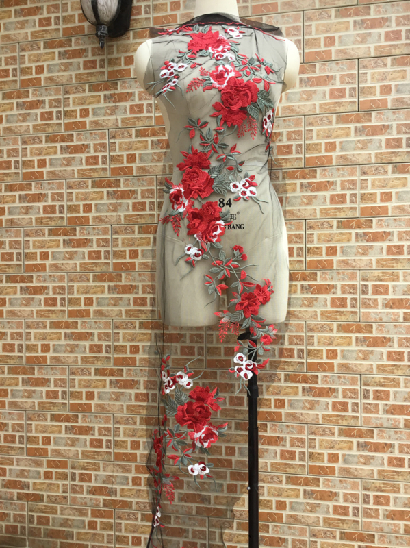 Дантелени цветни апликации – полиестерна прежда, Carmena – за сватбени рокли, детски дрехи, DIY проекти