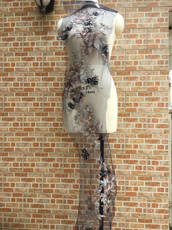 Дантелени цветни апликации – полиестерна прежда, Carmena – за сватбени рокли, детски дрехи, DIY проекти