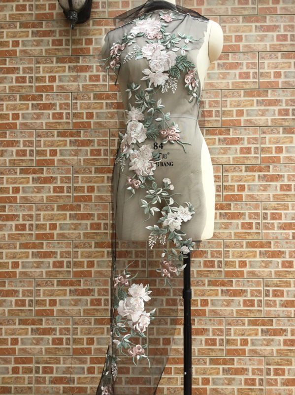 Дантелени цветни апликации – полиестерна прежда, Carmena – за сватбени рокли, детски дрехи, DIY проекти