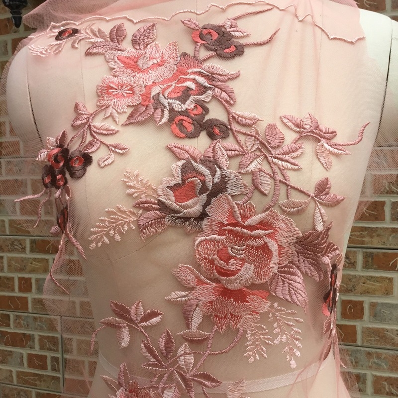 Дантелени цветни апликации – полиестерна прежда, Carmena – за сватбени рокли, детски дрехи, DIY проекти