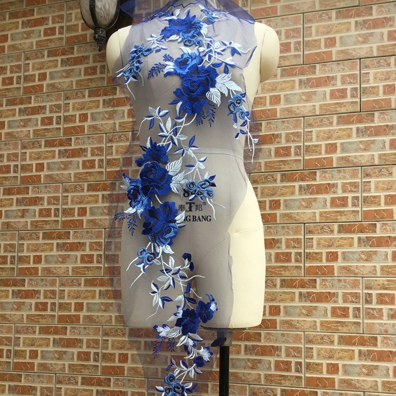 Дантелени цветни апликации – полиестерна прежда, Carmena – за сватбени рокли, детски дрехи, DIY проекти