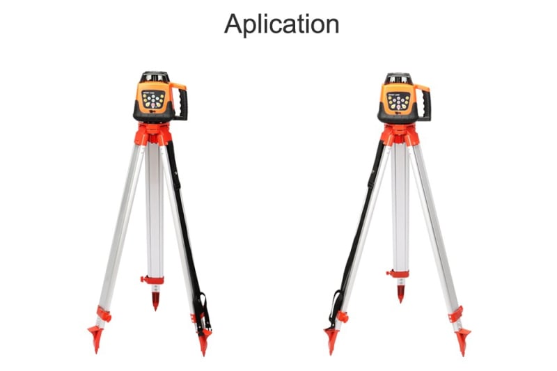 VEVOR aliuminio lydinio niveliavimo stovas kamerai ir niveliavimo prietaisui, 2 dalys, darbinis aukštis 104–165 cm