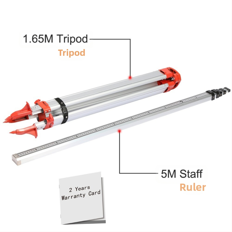 VEVOR Трипод за нивелир и камера, алуминиев сплав, 2 секции, работна височина 104–165 см