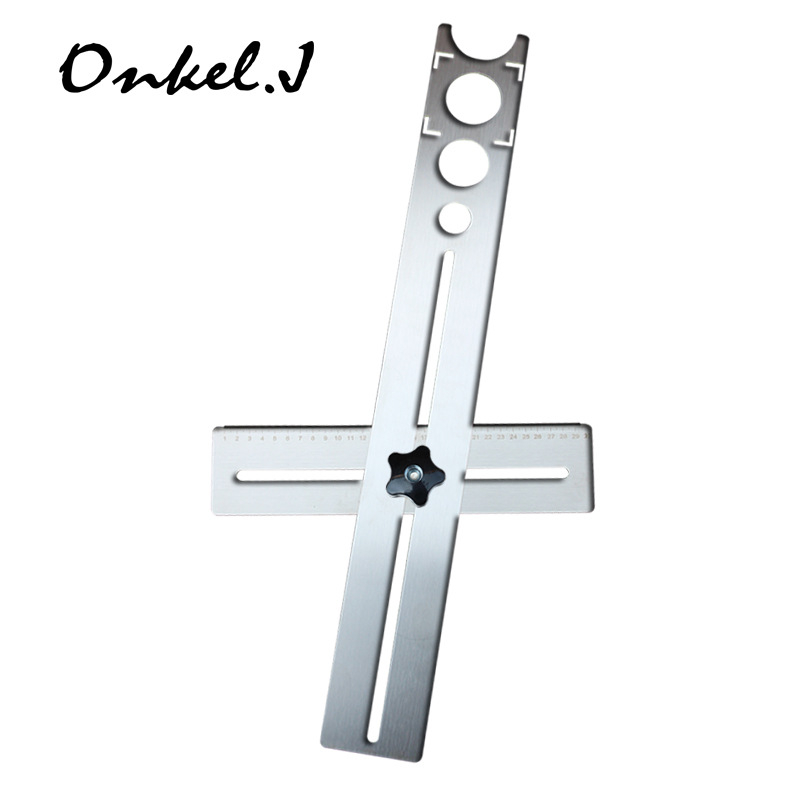 Τοποθετητής οπών πλακιδίων, ανοξείδωτο ατσάλι, ακρίβεια 1 mm, γωνιακός χάρακας, βάρος 600 g