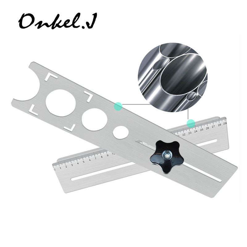 Τοποθετητής οπών πλακιδίων, ανοξείδωτο ατσάλι, ακρίβεια 1 mm, γωνιακός χάρακας, βάρος 600 g