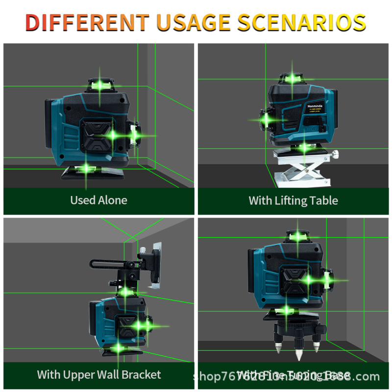 Лазерен нивелир за линии с 16 ултра-фини лъчи, автоматично нивелиране, висока прецизност на проекцията