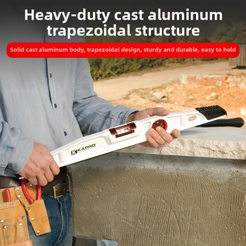 Зидарско ниво от лит алуминий – лята конструкция, здраво изпълнение, хоризонтална линейка, модел 930