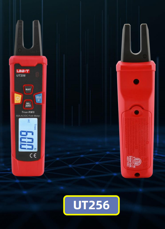Клещов амперметър UT256/UT256B, AC/DC форк-тип, 1000 V, 200 A, 60 MΩ