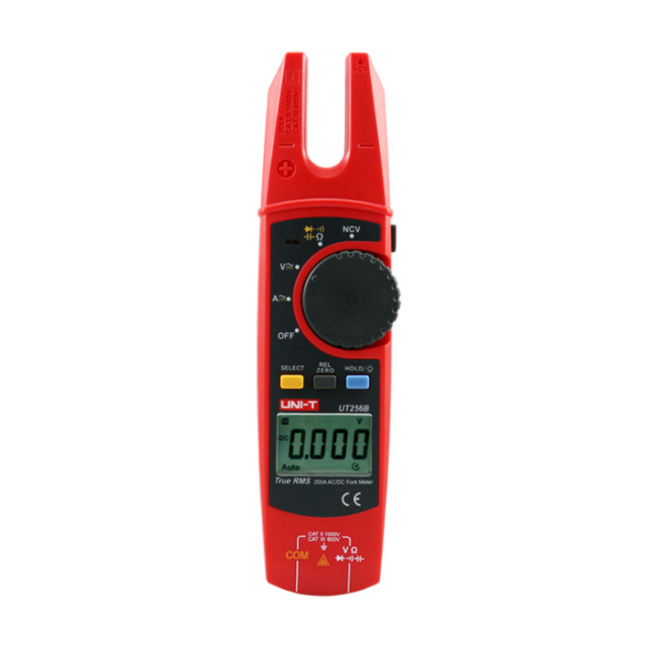 Клещов амперметър UT256/UT256B, AC/DC форк-тип, 1000 V, 200 A, 60 MΩ
