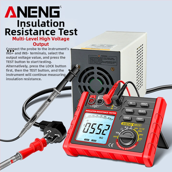 ANENG ευφυής μετρητής αντίστασης μόνωσης, 500V/1000V υψηλής τάσης, ψηφιακό megohmmeter