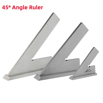 EJ-02 ορθογώνιος χάρακας από ανοξείδωτο ατσάλι, εμβέλεια μέτρησης 120×80, κλίμακα 45 μοιρών