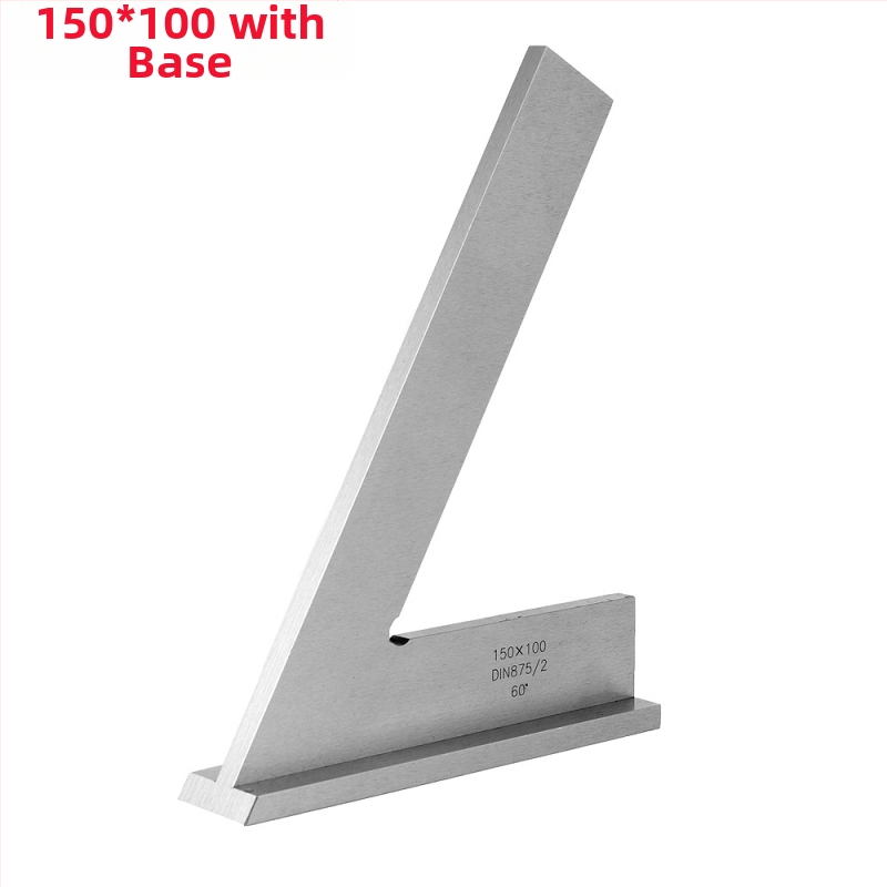 EJ-02 ορθογώνιος χάρακας από ανοξείδωτο ατσάλι, εμβέλεια μέτρησης 120×80, κλίμακα 45 μοιρών