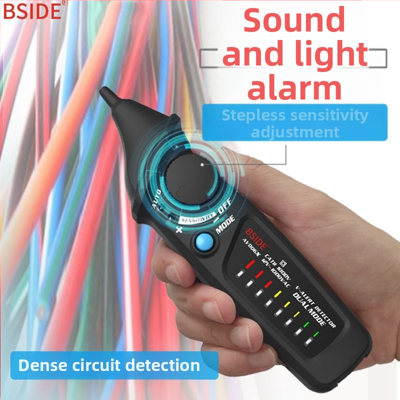 BSIDE Интелигентна индукционна електрическа тест-писалка с локатор на прекъсване на линия и идентификация на живи/нулеви проводници за домашна употреба