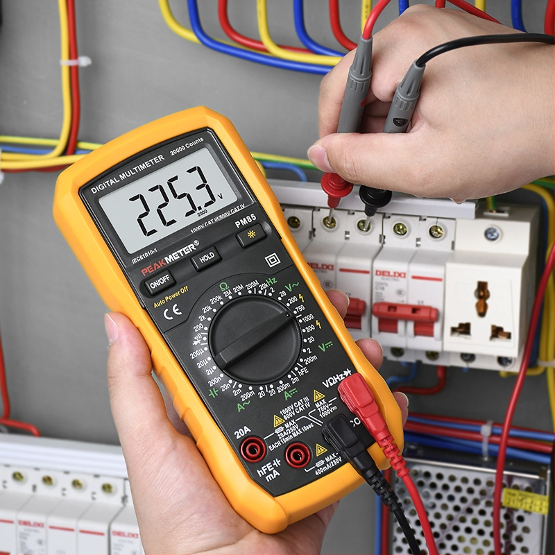 PEAKMETER MS85 didelio tikslumo 4½-skaitmenų skaitmeninis multimetras elektrikams, CE sertifikuotas