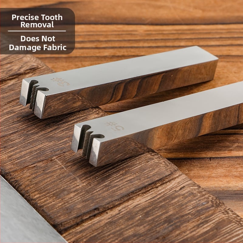 Инструмент за отстраняване на зъбци на ципа за кожа, плоска глава, неръждаема стомана