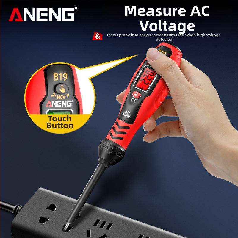 ANENG високоточен интелигентен тестер‑пен с цифров дисплей – мултифункционално средство за проверки на вериги и измерване на напрежение