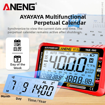 ANENG skaitmeninis multimetras 3-in-1 su temperatūros ir drėgmės jutikliu, įtampos ir srovės matavimas, CE sertifikatas