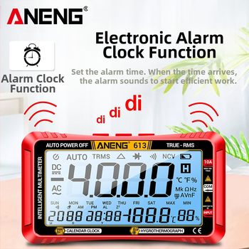 ANENG skaitmeninis multimetras 3-in-1 su temperatūros ir drėgmės jutikliu, įtampos ir srovės matavimas, CE sertifikatas