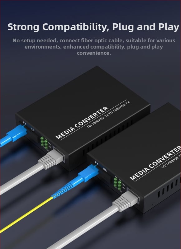 HTB-3100 Фиброоптичен трансивър — 100 Mbps, моно-режимен, едно влакно, GS-03/SFP, 4100