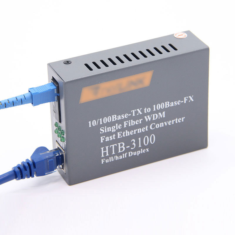 HTB-3100 Фиброоптичен трансивър — 100 Mbps, моно-режимен, едно влакно, GS-03/SFP, 4100