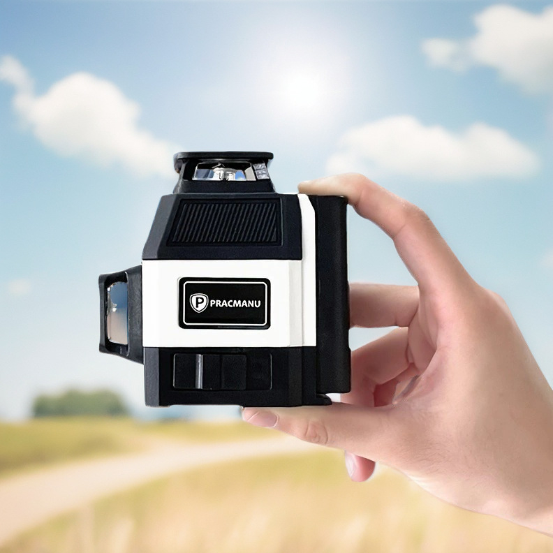 Ротационен лазерен нивелир с автоматично нивелиране и висока прецизност (520 nm лазер, обхват 25 м, проекция 360°)