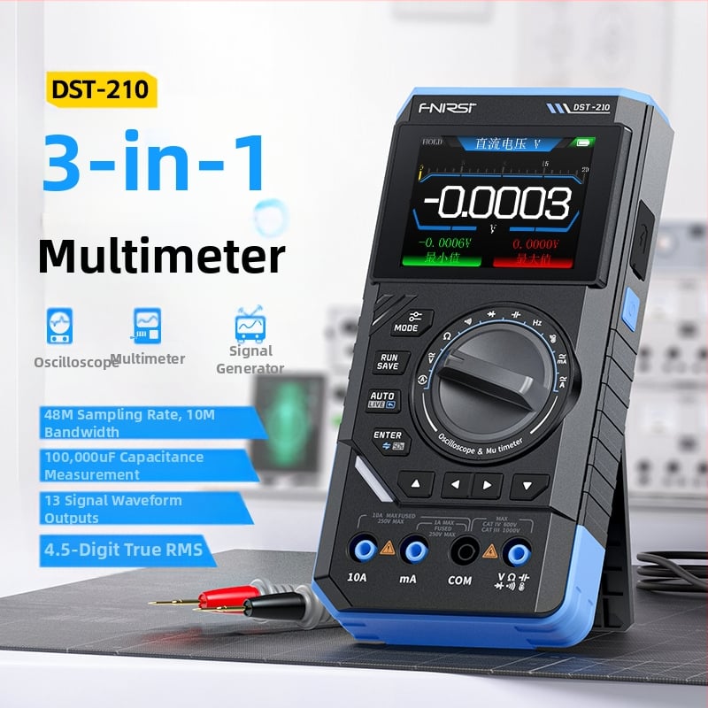 FNIRSI DST210/201 Дигитален осцилоскоп, 1-канален, широчина на лентата 10