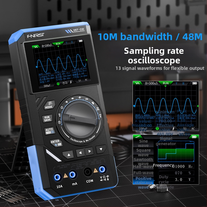 FNIRSI DST210/201 Ψηφιακός παλμογράφος, 1 κανάλι, εύρος ζώνης 10