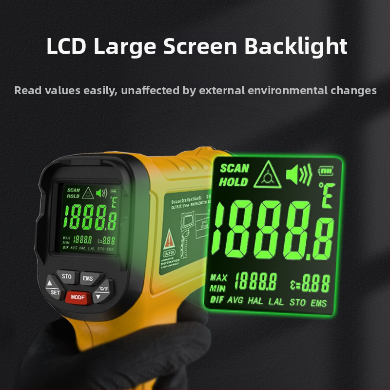 BSIDE инфрачервен термометър, 0,5 сек време за реакция, модел BS-H3-001, кухненска и домашна употреба – измерване на температура на масло и вода