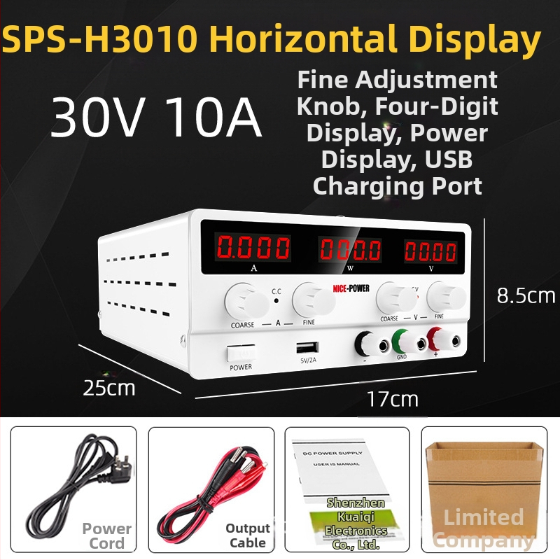 SPS-H3010 reguliuojamas DC maitintuvo šaltinis, 30V 10A, perjungiamasis