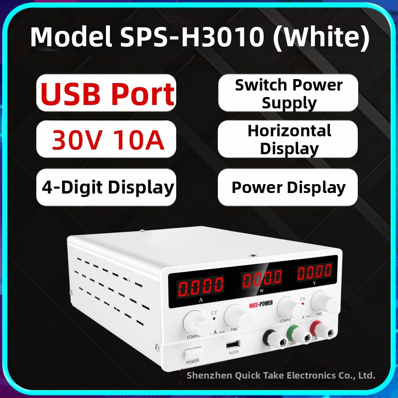 SPS-H3010 30V 10A állítható DC kapcsoló tápegység