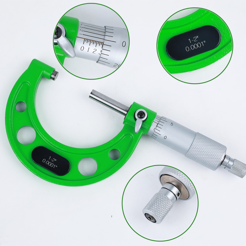 Μικρομέτρο εξωτερικού διαμέτρου υψηλής ακρίβειας – σπειροειδές, Imperial μονάδες, τετραμελές σετ