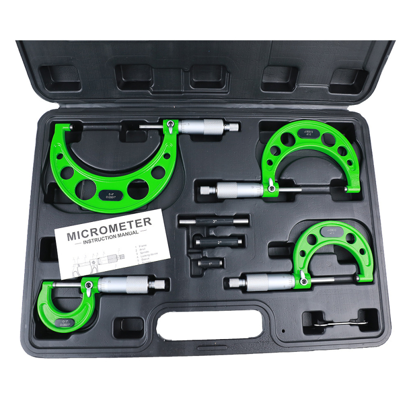 Μικρομέτρο εξωτερικού διαμέτρου υψηλής ακρίβειας – σπειροειδές, Imperial μονάδες, τετραμελές σετ