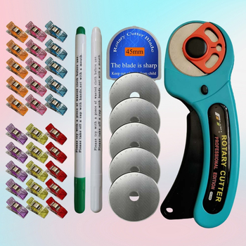 Minilu Ft145 Ролерен кръгъл нож за рязане на кожа и плат – комплект за пачворк рязане с клипове, произход Zhejiang, Китай