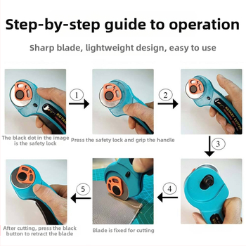 Minilu Ft145 Ролерен кръгъл нож за рязане на кожа и плат – комплект за пачворк рязане с клипове, произход Zhejiang, Китай