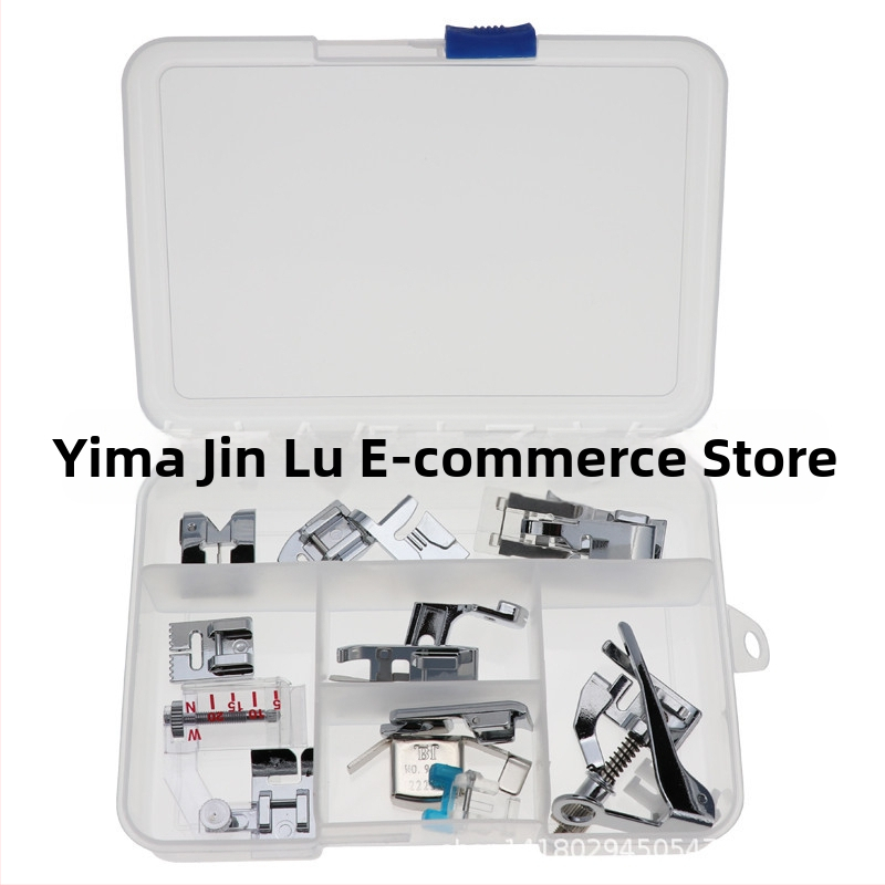 Set stopica za šivaću mašinu, 11 komada, model 505A, stopica za nevidljivi zatvarač, overlock stopica, za kućnu upotrebu, YOKOYAMA