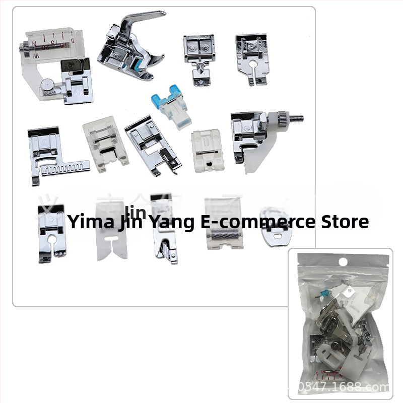 Set stopica za šivaću mašinu, 11 komada, model 505A, stopica za nevidljivi zatvarač, overlock stopica, za kućnu upotrebu, YOKOYAMA