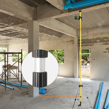 Инфрачервен нивелир с телескопичен алуминиев трипод LP-36, таванна опора за шпакловане и полагане на плочки, регулируема височина, 3.7 m работна дистанция