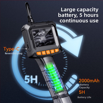 Pārvietojams HD rūpnieciskais endoskops G20-M, 8,0 mm sonda, IP67, darba garums 1 m/5 m/10 m, LED apgaismojums