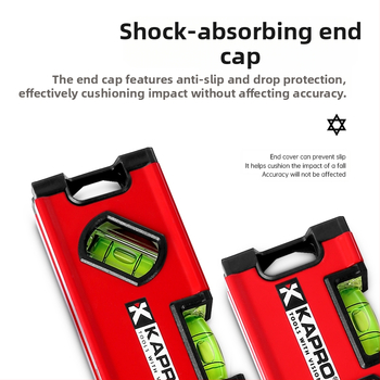 Преносимо нивелир от алуминиева сплав, ниво с дух, удебелен дизайн, удароустойчив