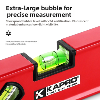 Преносимо нивелир от алуминиева сплав, ниво с дух, удебелен дизайн, удароустойчив