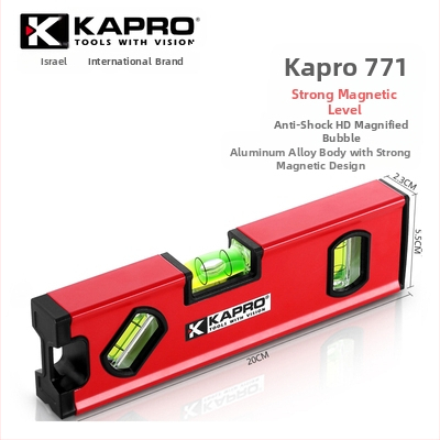 Преносимо нивелир от алуминиева сплав, ниво с дух, удебелен дизайн, удароустойчив