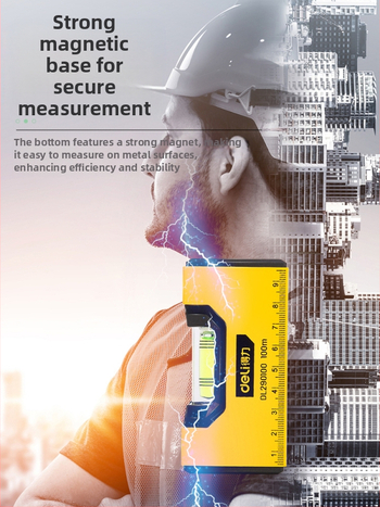 Магнитен нивелир с хоризонтална линейка, високопрецизен инструмент за дома