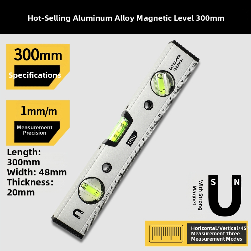 Магнитен нивелир с хоризонтална линейка, високопрецизен инструмент за дома