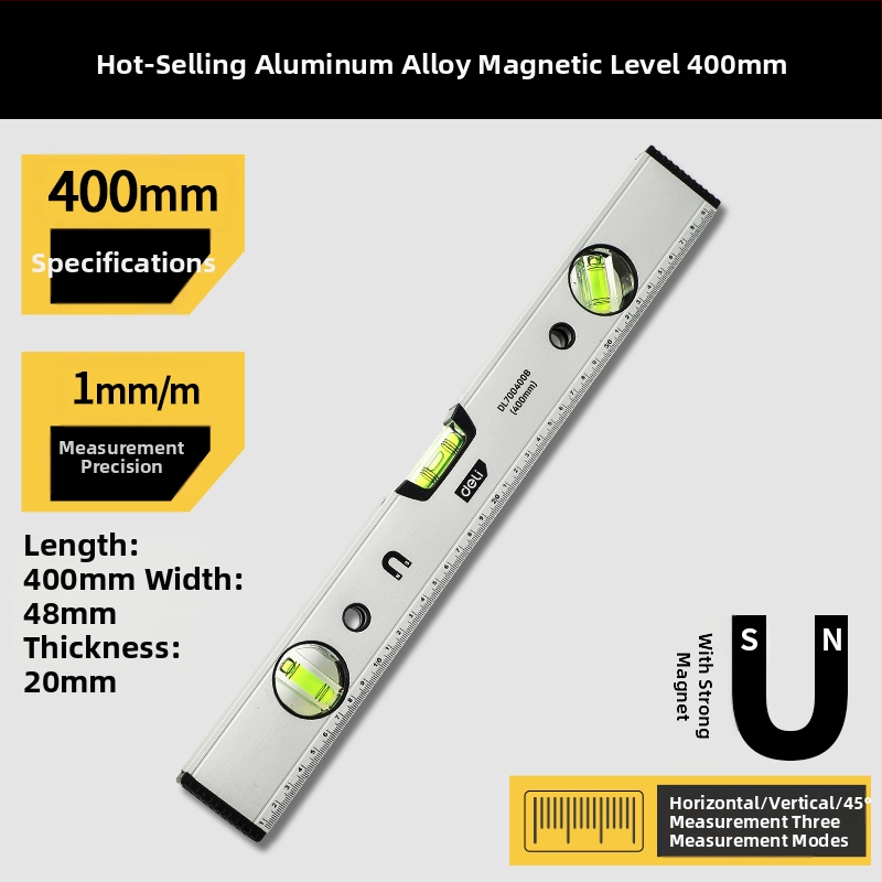 Магнитен нивелир с хоризонтална линейка, високопрецизен инструмент за дома